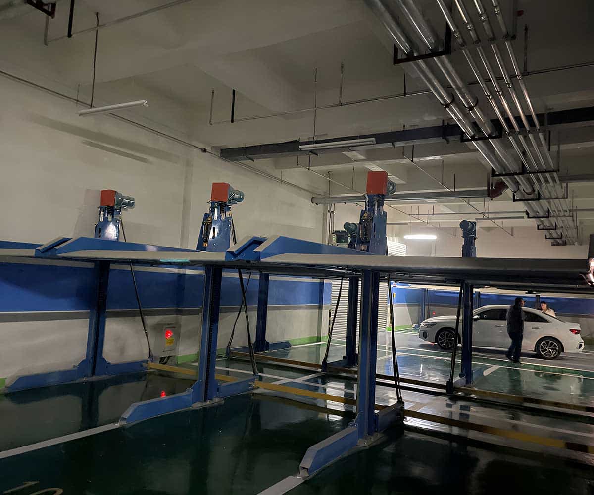 三層立體車庫的防墜落裝置